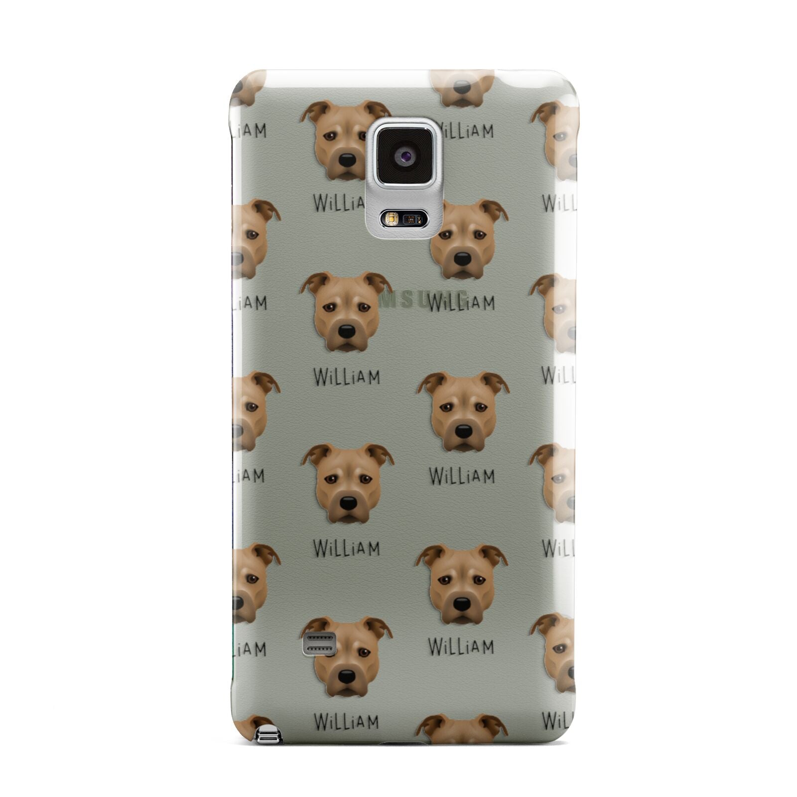 Staffordshire Bull Terrier Icon with Name Samsung Galaxy Note 4 Case