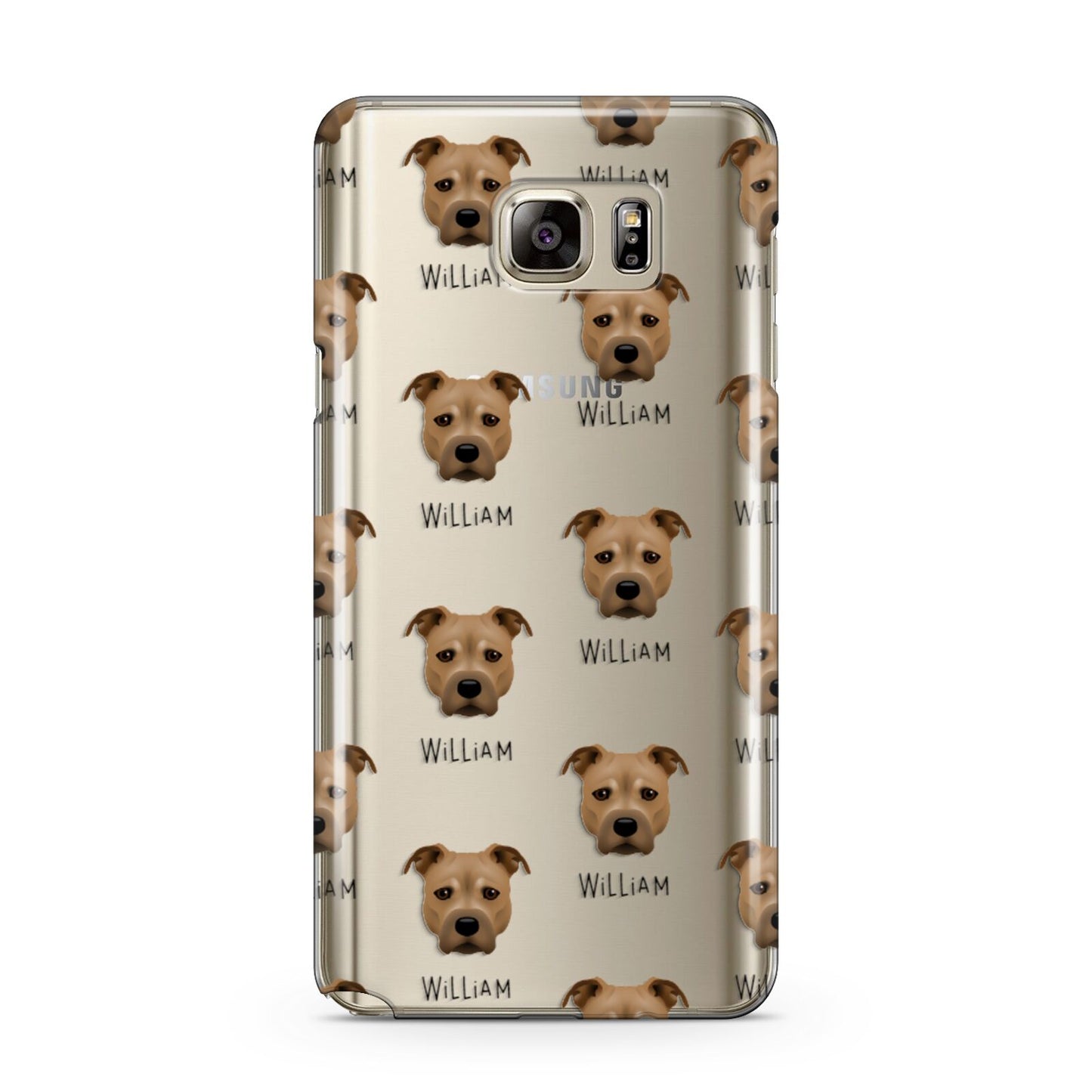 Staffordshire Bull Terrier Icon with Name Samsung Galaxy Note 5 Case