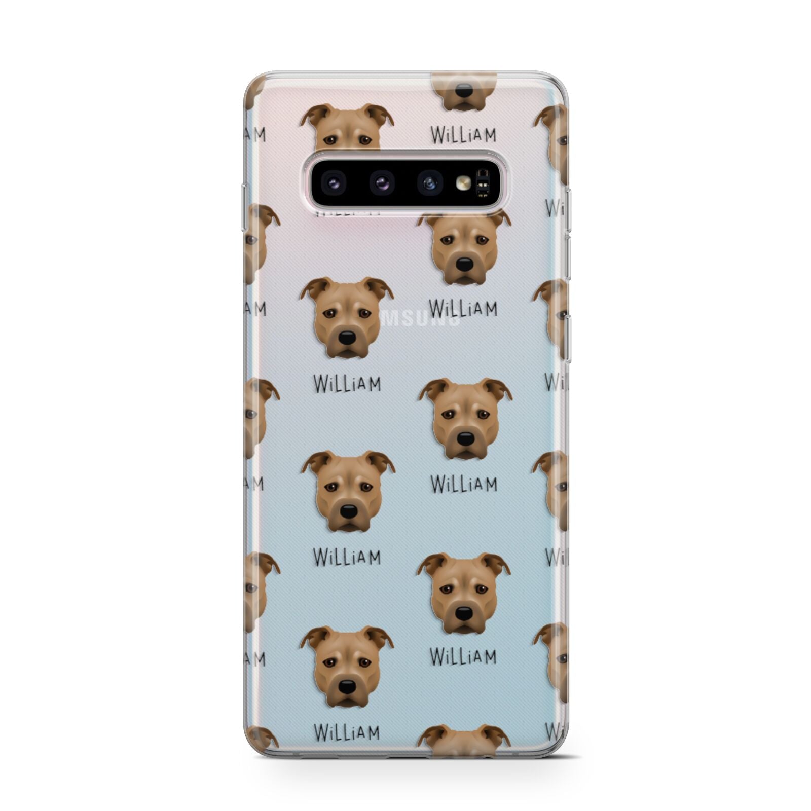 Staffordshire Bull Terrier Icon with Name Samsung Galaxy S10 Case