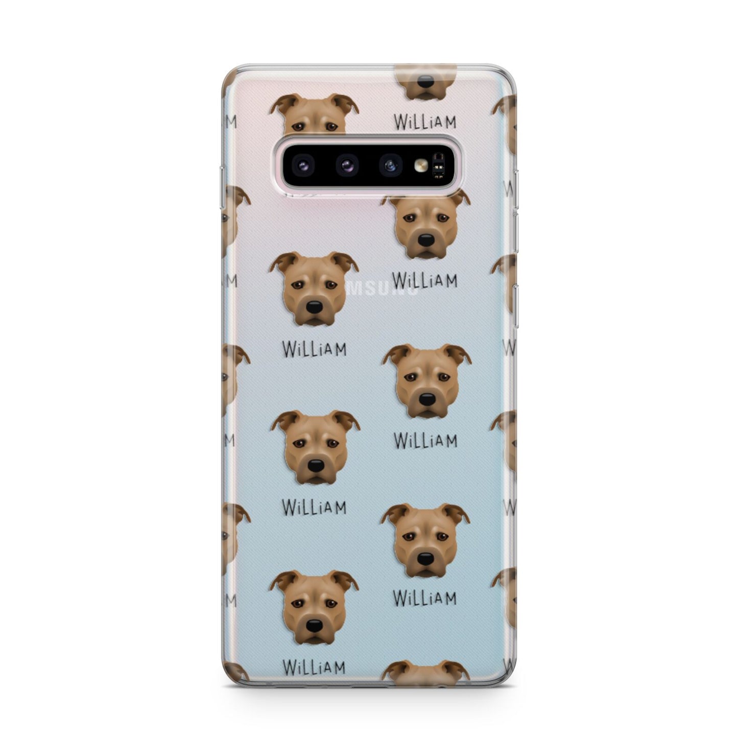Staffordshire Bull Terrier Icon with Name Samsung Galaxy S10 Plus Case