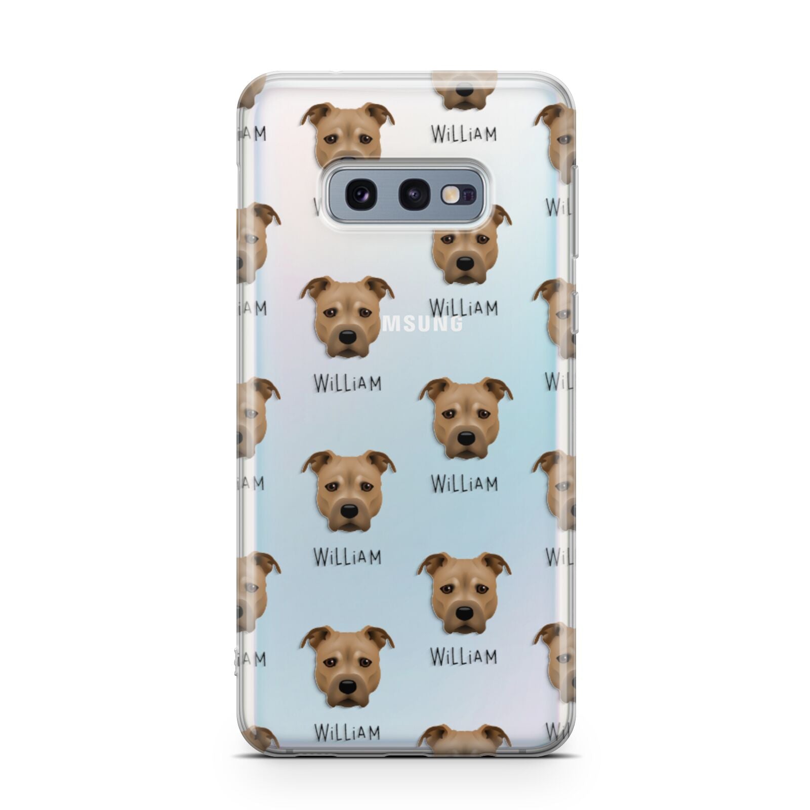 Staffordshire Bull Terrier Icon with Name Samsung Galaxy S10E Case