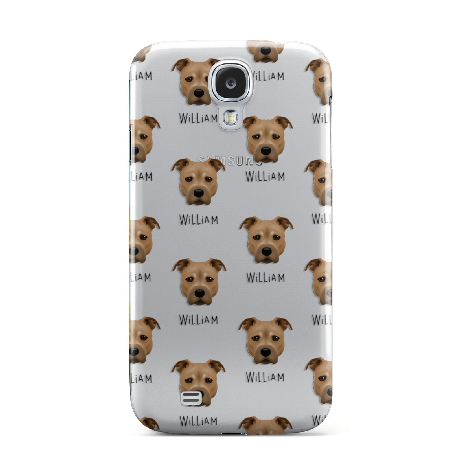 Staffordshire Bull Terrier Icon with Name Samsung Galaxy S4 Case