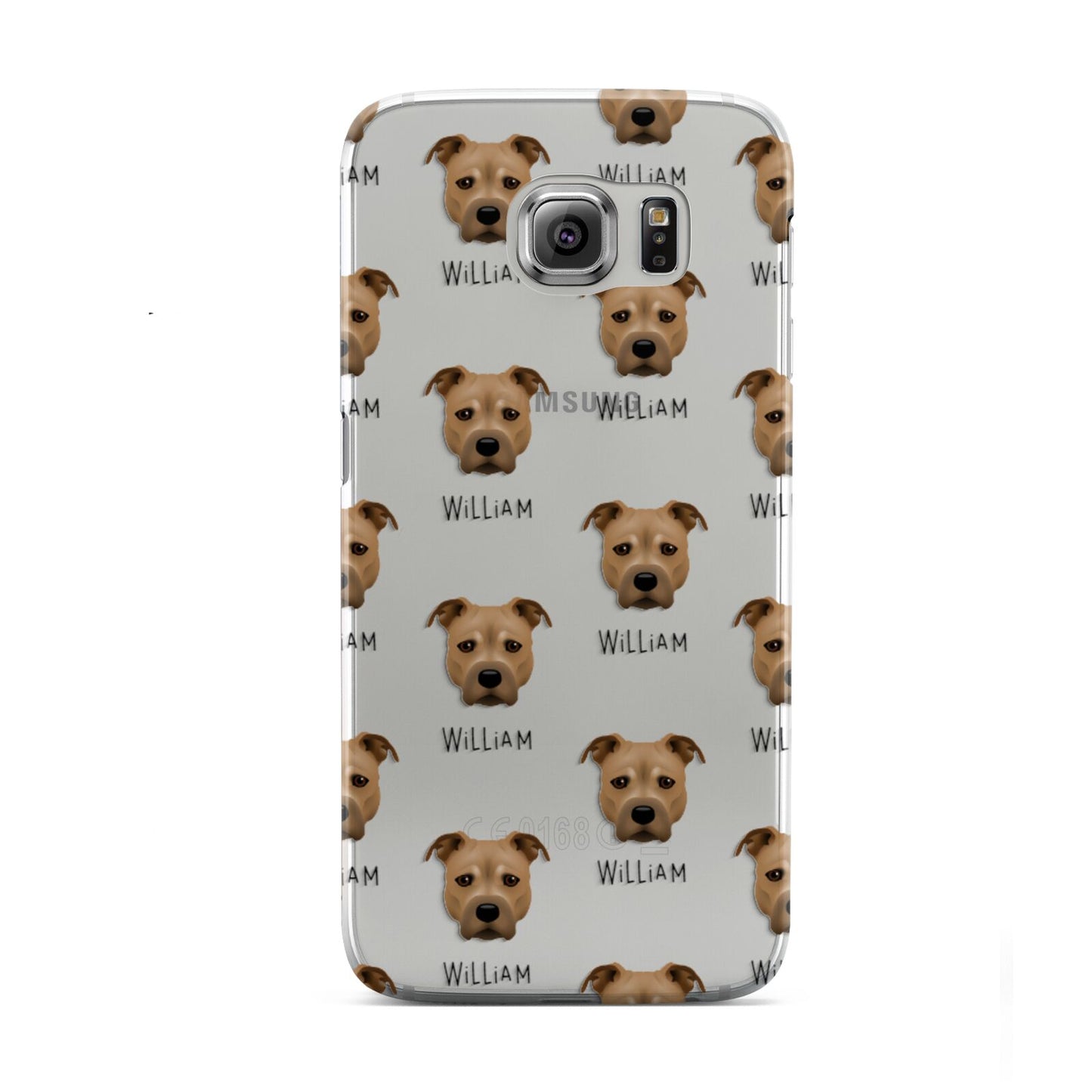 Staffordshire Bull Terrier Icon with Name Samsung Galaxy S6 Case