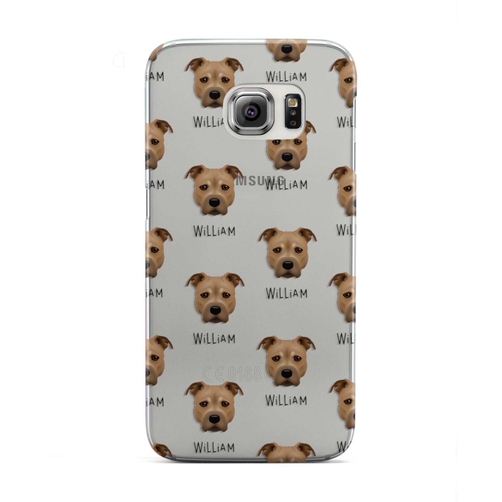Staffordshire Bull Terrier Icon with Name Samsung Galaxy S6 Edge Case