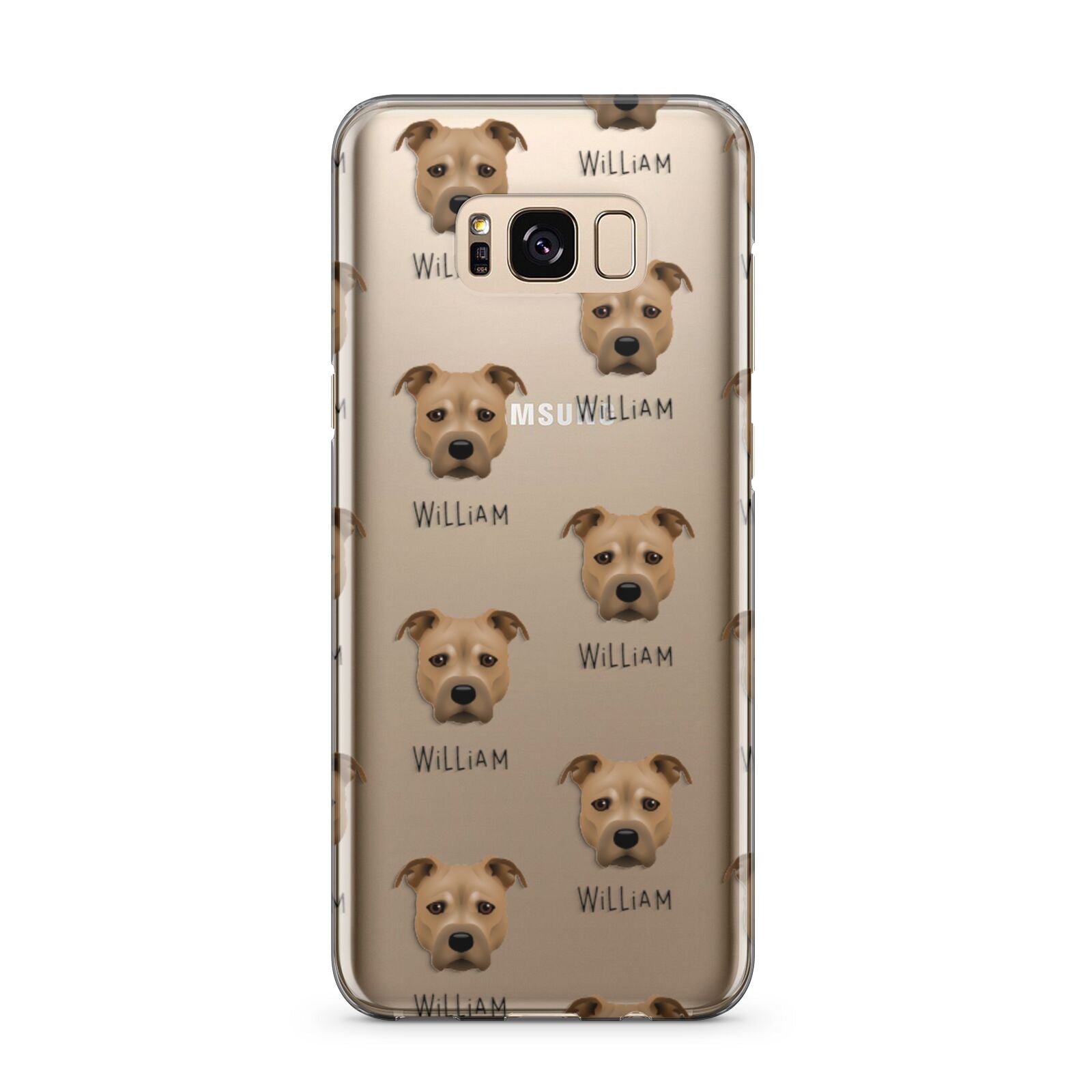 Staffordshire Bull Terrier Icon with Name Samsung Galaxy S8 Plus Case