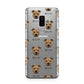 Staffordshire Bull Terrier Icon with Name Samsung Galaxy S9 Plus Case on Silver phone