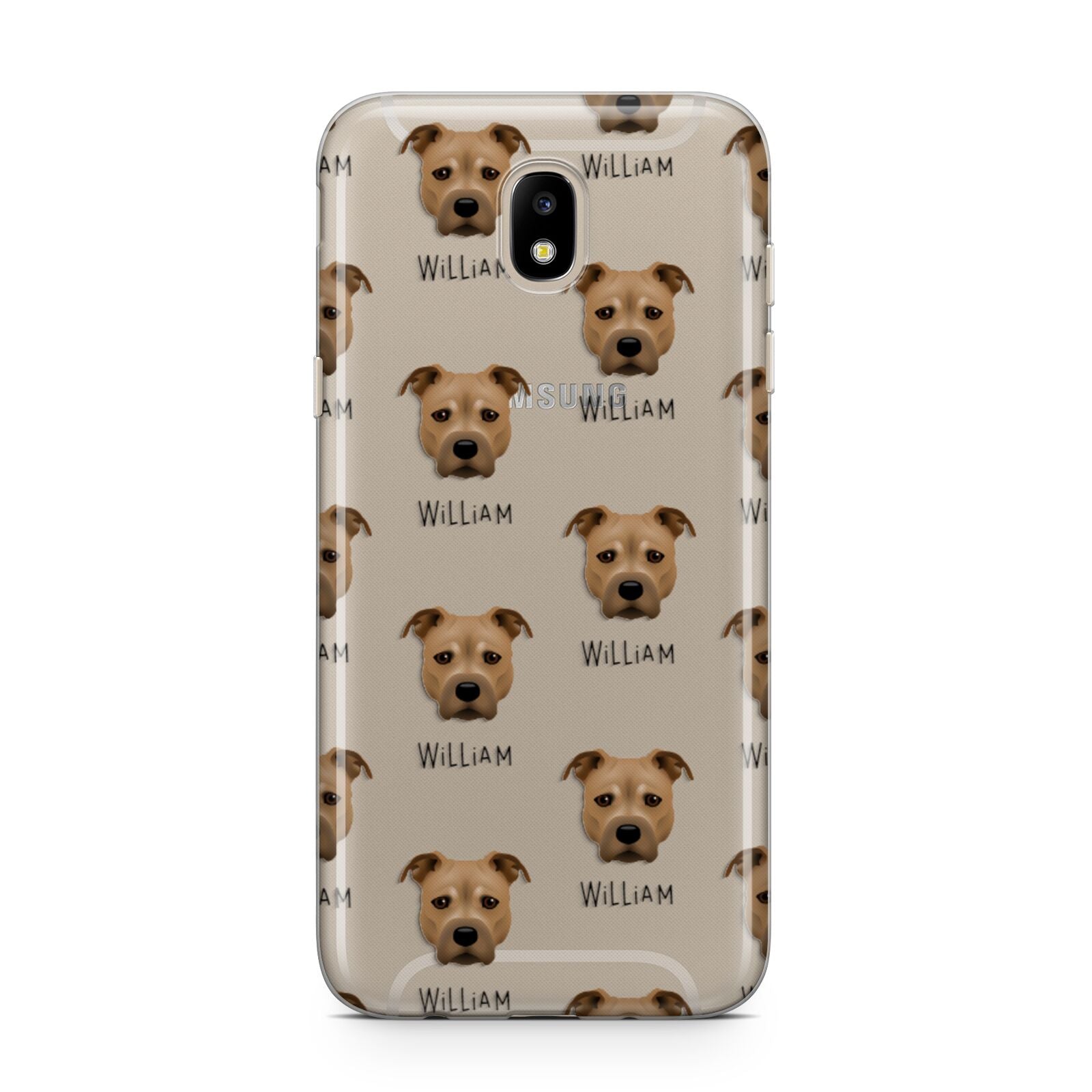 Staffordshire Bull Terrier Icon with Name Samsung J5 2017 Case