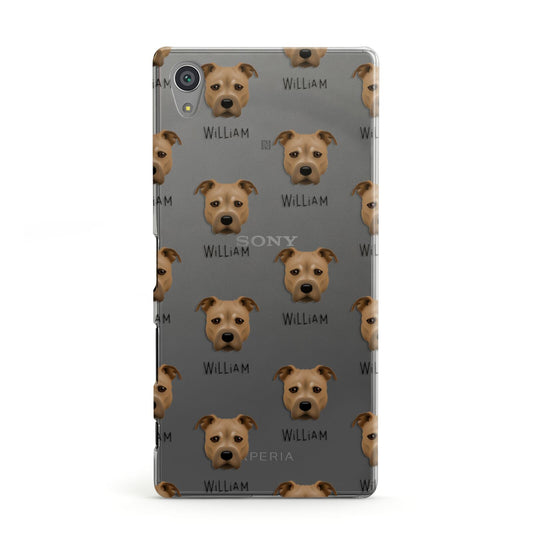 Staffordshire Bull Terrier Icon with Name Sony Xperia Case