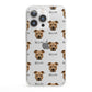 Staffordshire Bull Terrier Icon with Name iPhone 13 Pro Clear Bumper Case