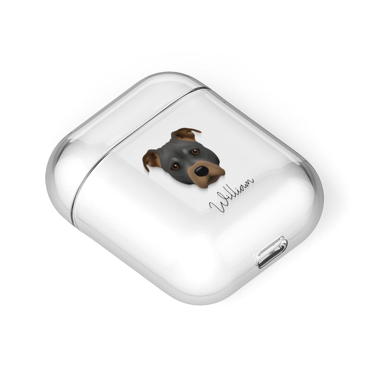 Staffordshire Bull Terrier Personalised AirPods Case Laid Flat