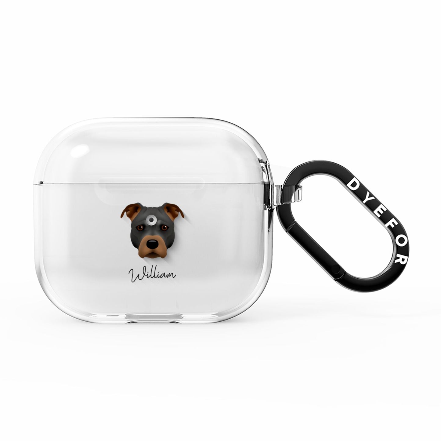 Staffordshire Bull Terrier Personalised AirPods Clear Case 3rd Gen
