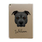 Staffordshire Bull Terrier Personalised Apple iPad Gold Case