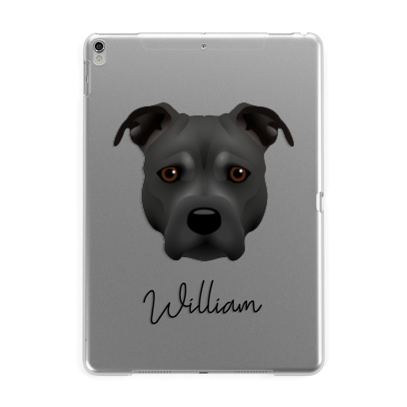 Staffordshire Bull Terrier Personalised Apple iPad Silver Case
