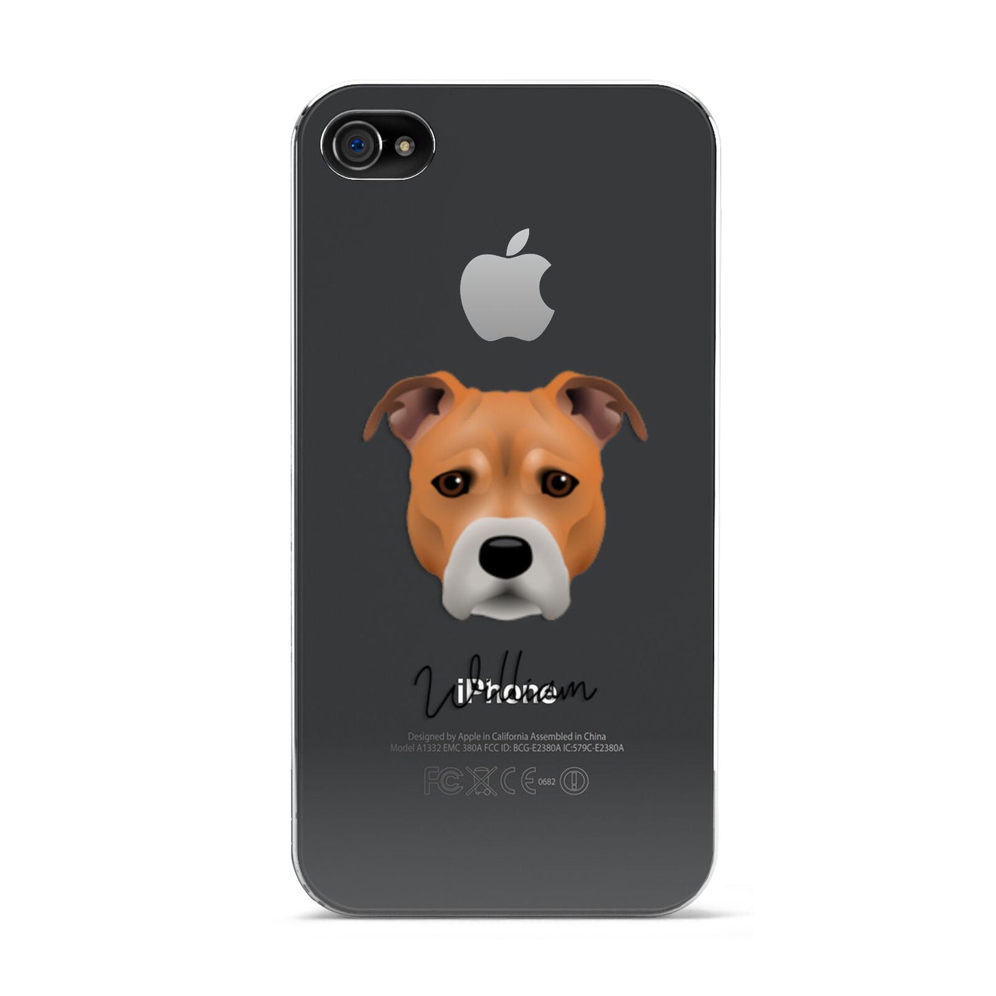 Staffordshire Bull Terrier Personalised Apple iPhone 4s Case