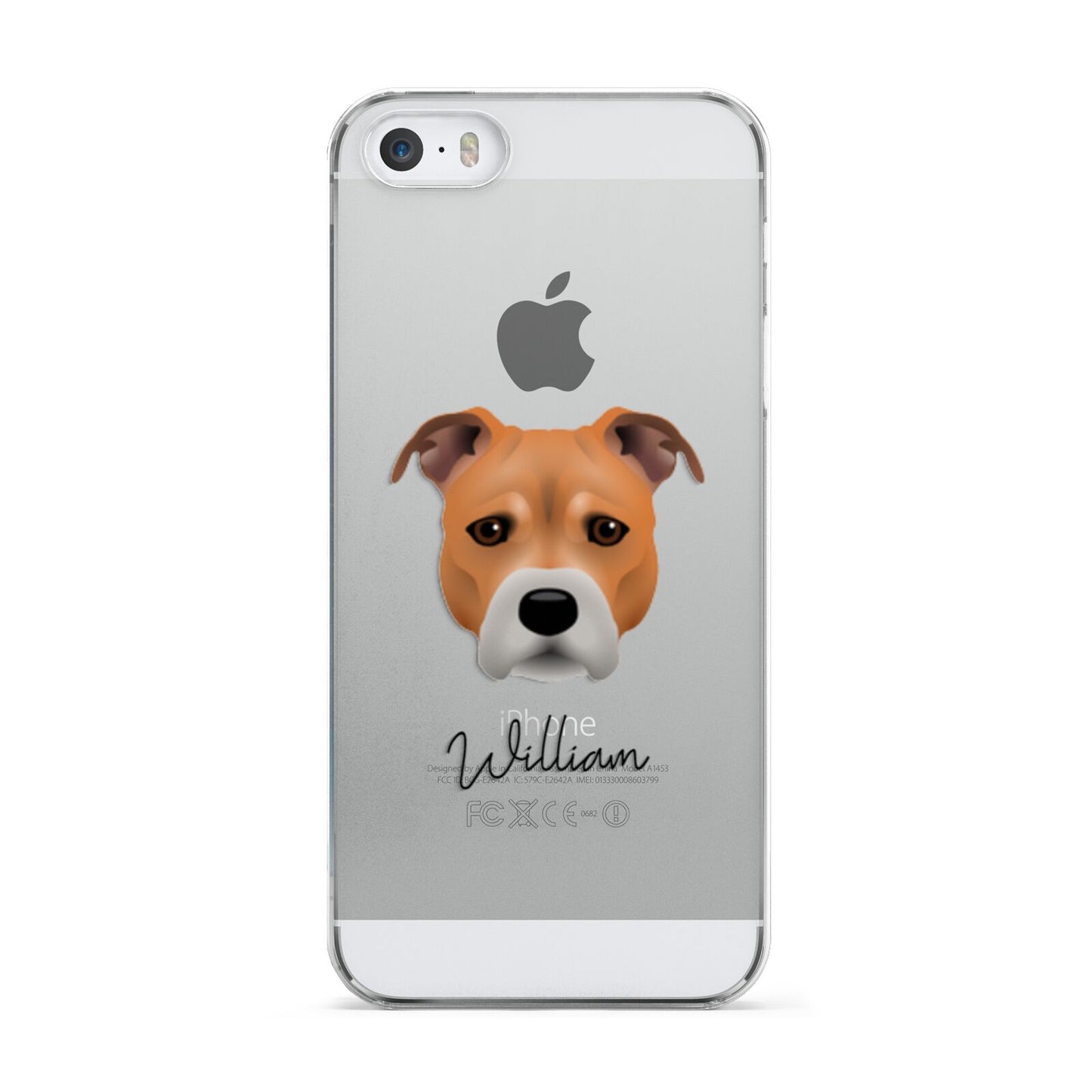 Staffordshire Bull Terrier Personalised Apple iPhone 5 Case
