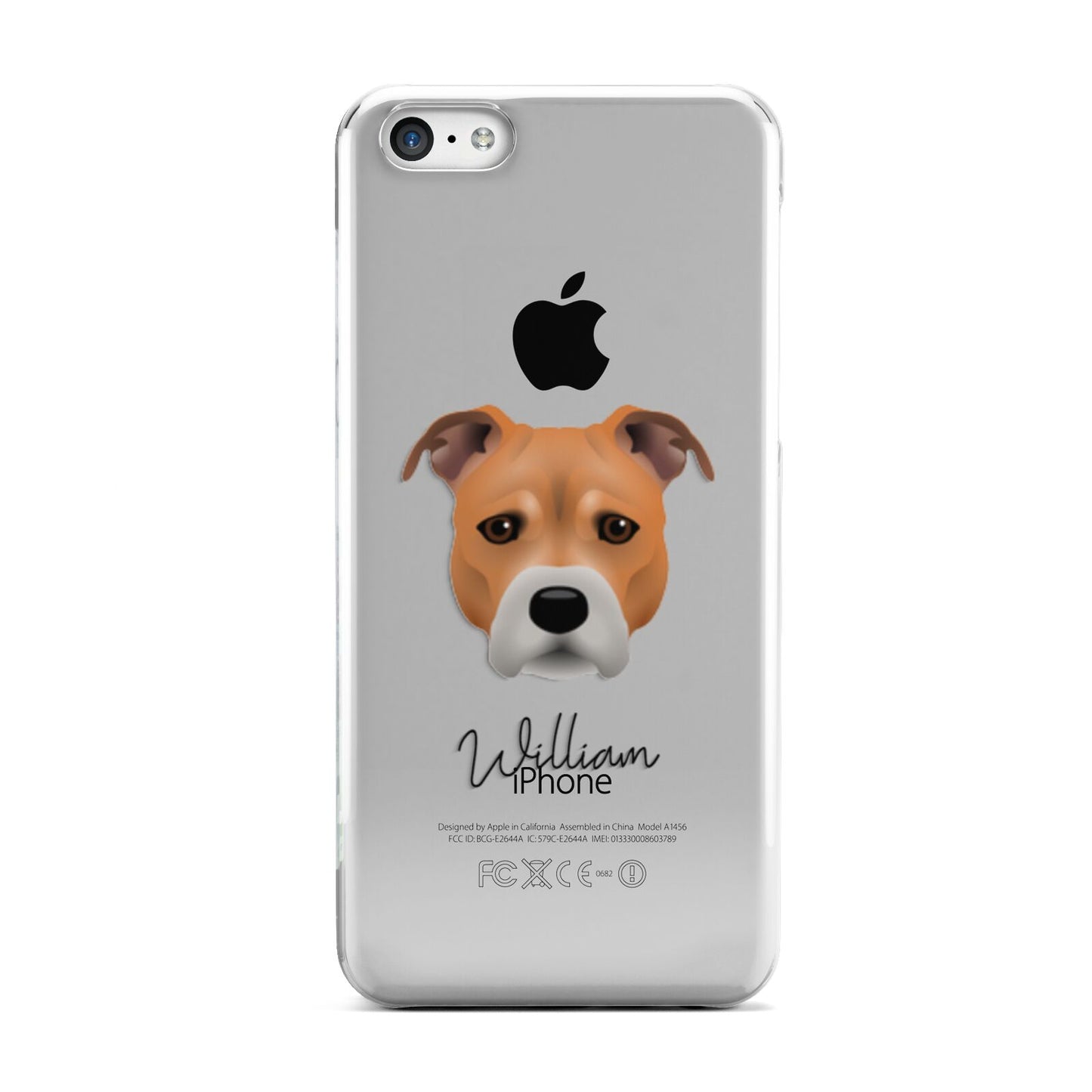 Staffordshire Bull Terrier Personalised Apple iPhone 5c Case