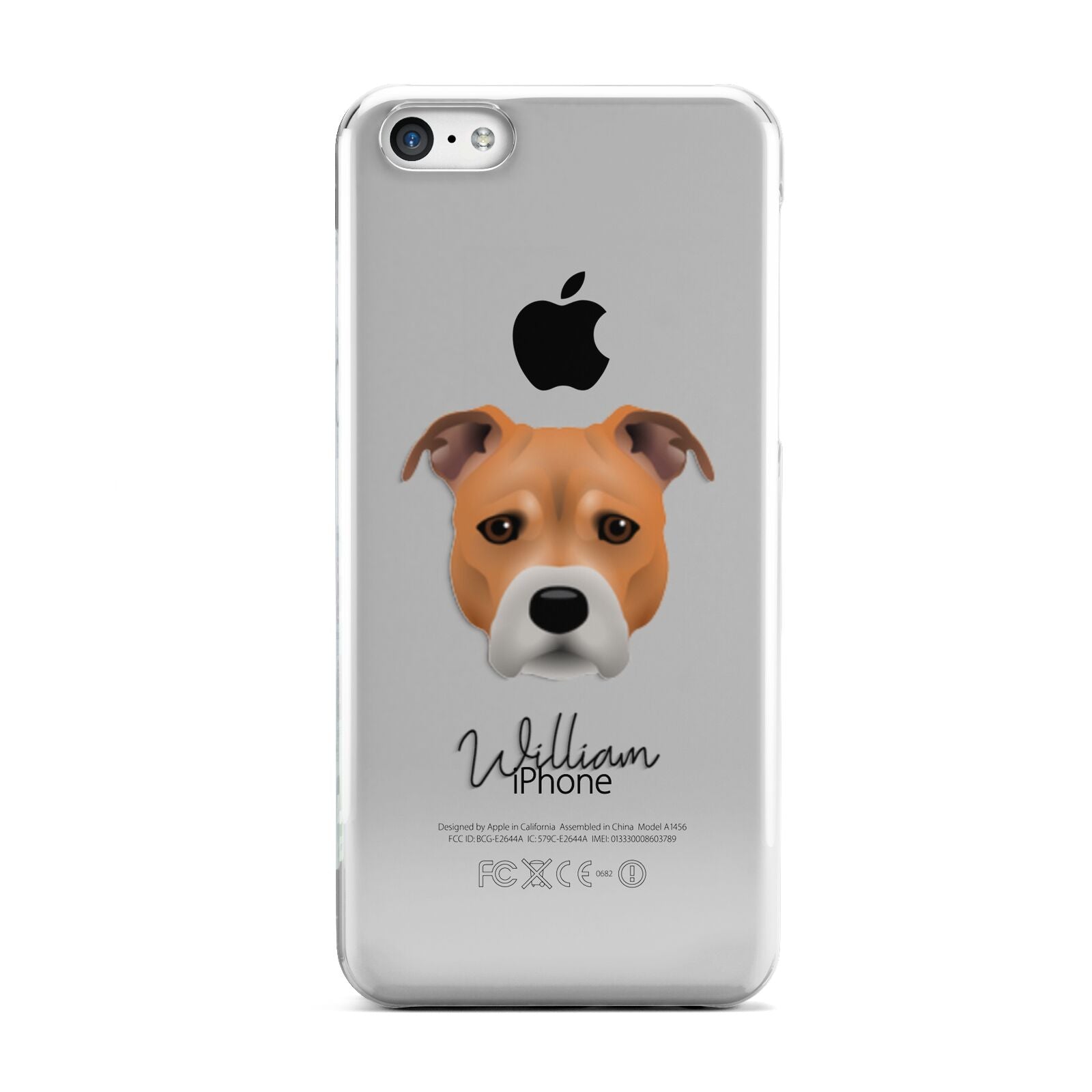 Staffordshire Bull Terrier Personalised Apple iPhone 5c Case