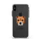 Staffordshire Bull Terrier Personalised Apple iPhone Xs Impact Case White Edge on Black Phone