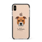 Staffordshire Bull Terrier Personalised Apple iPhone Xs Max Impact Case Black Edge on Gold Phone