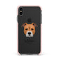Staffordshire Bull Terrier Personalised Apple iPhone Xs Max Impact Case Pink Edge on Black Phone