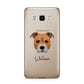 Staffordshire Bull Terrier Personalised Samsung Galaxy J7 2016 Case on gold phone
