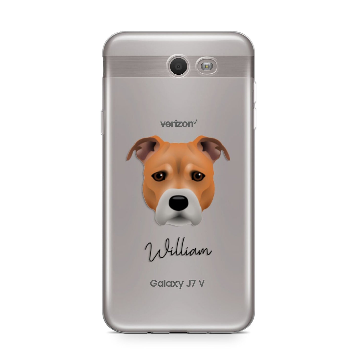 Staffordshire Bull Terrier Personalised Samsung Galaxy J7 2017 Case