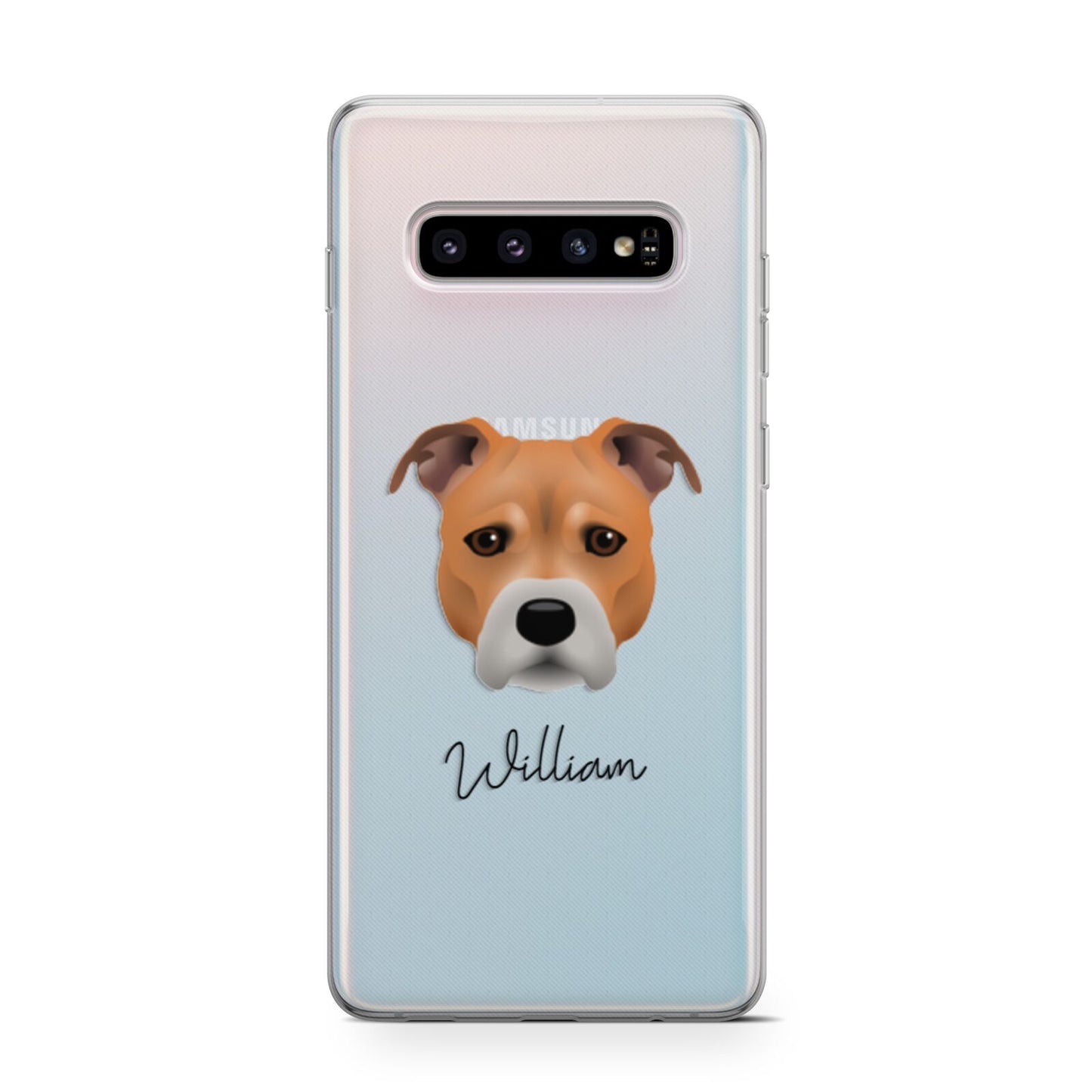 Staffordshire Bull Terrier Personalised Samsung Galaxy S10 Case