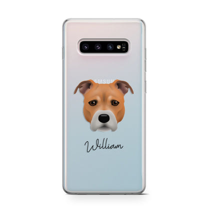 Staffordshire Bull Terrier Personalised Samsung Galaxy S10 Case