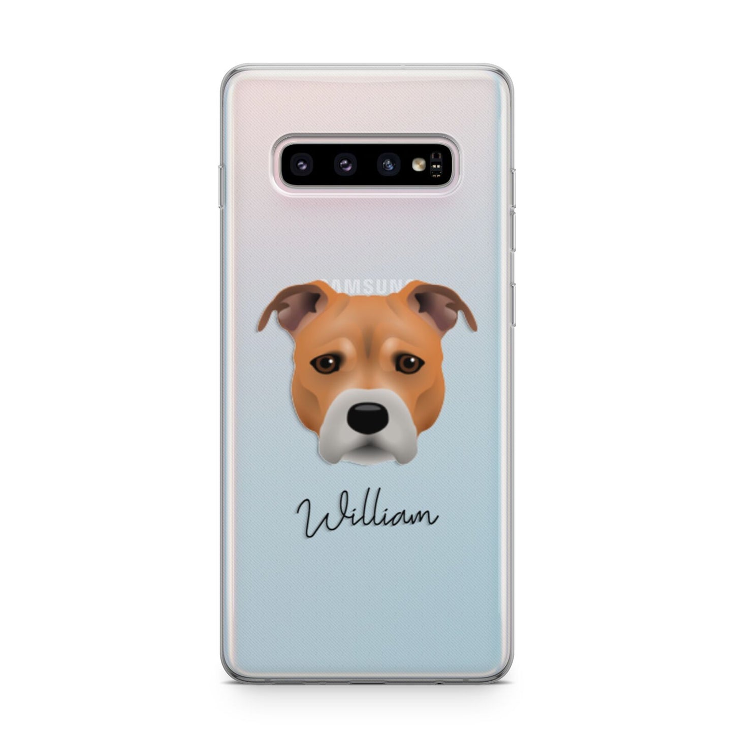 Staffordshire Bull Terrier Personalised Samsung Galaxy S10 Plus Case