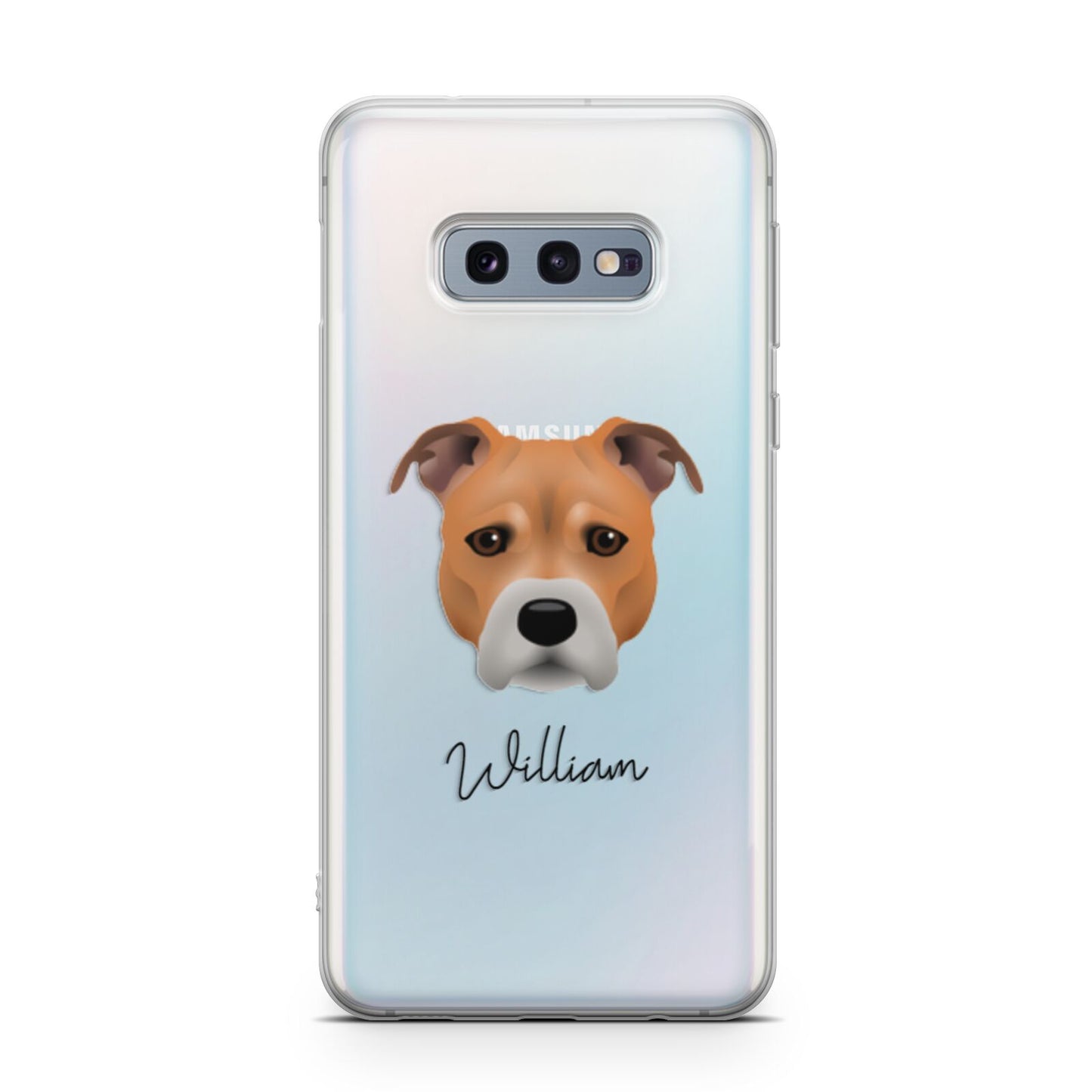 Staffordshire Bull Terrier Personalised Samsung Galaxy S10E Case