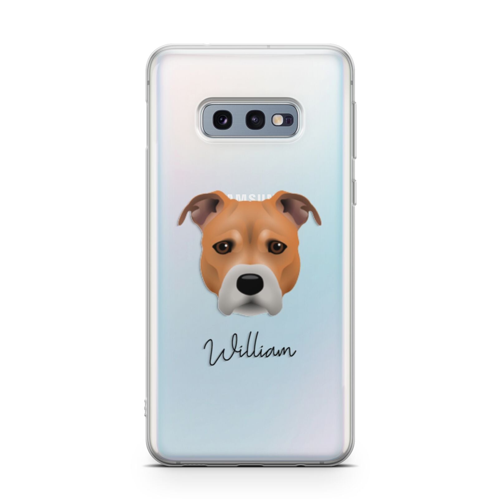 Staffordshire Bull Terrier Personalised Samsung Galaxy S10E Case