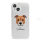 Staffordshire Bull Terrier Personalised iPhone 13 Mini Clear Bumper Case