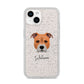 Staffordshire Bull Terrier Personalised iPhone 14 Glitter Tough Case Starlight
