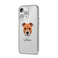 Staffordshire Bull Terrier Personalised iPhone 14 Pro Max Clear Tough Case Silver Angled Image