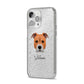 Staffordshire Bull Terrier Personalised iPhone 14 Pro Max Glitter Tough Case Silver Angled Image