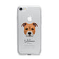 Staffordshire Bull Terrier Personalised iPhone 7 Bumper Case on Silver iPhone