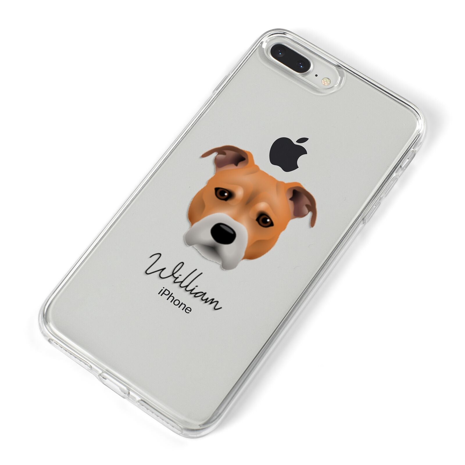Staffordshire Bull Terrier Personalised iPhone 8 Plus Bumper Case on Silver iPhone Alternative Image