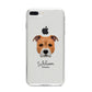 Staffordshire Bull Terrier Personalised iPhone 8 Plus Bumper Case on Silver iPhone