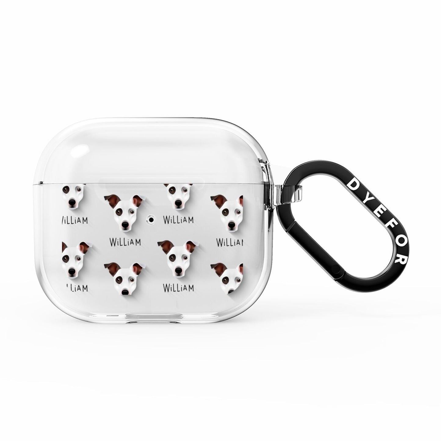 Staffy Jack Icon with Name AirPods Clear Case 3rd Gen