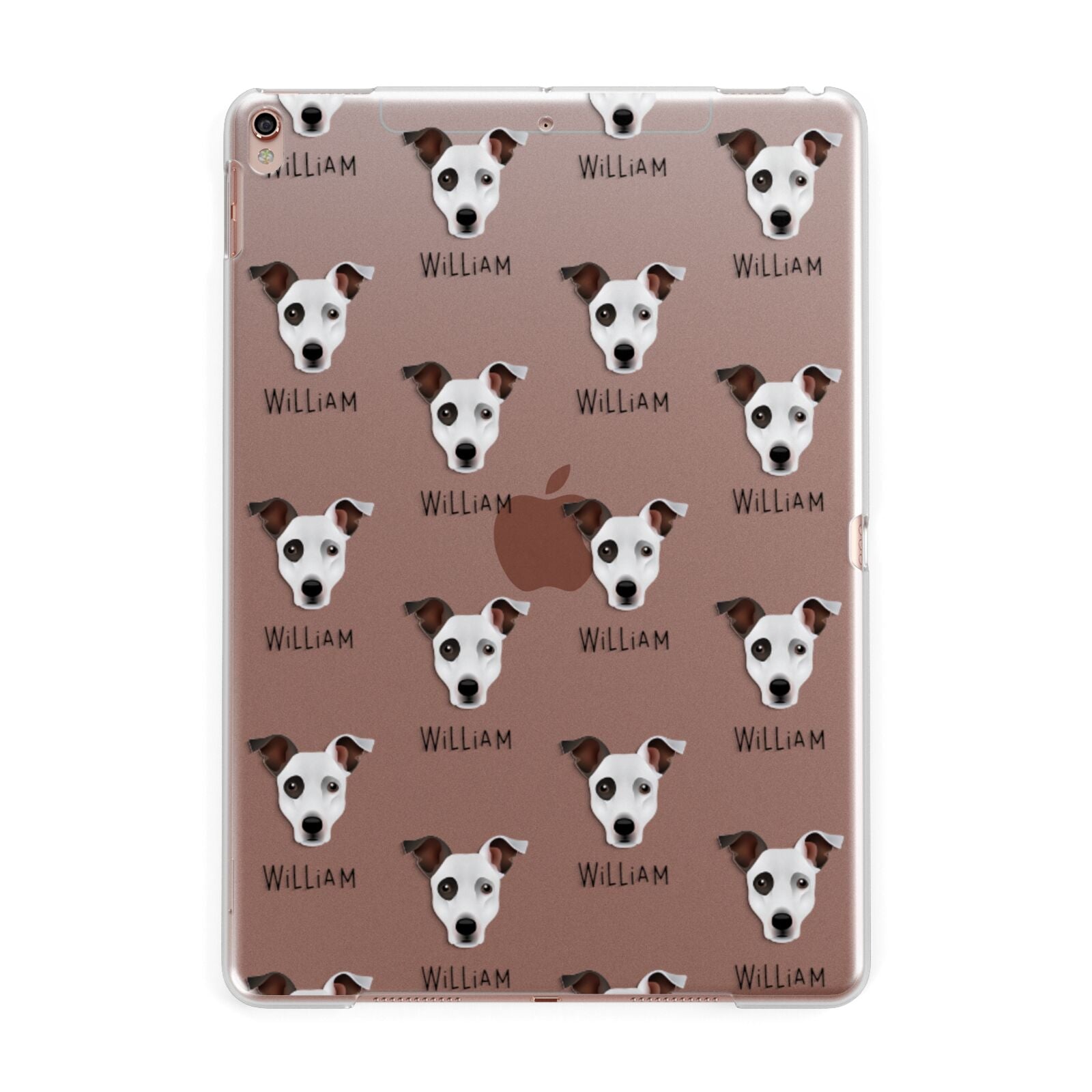 Staffy Jack Icon with Name Apple iPad Rose Gold Case