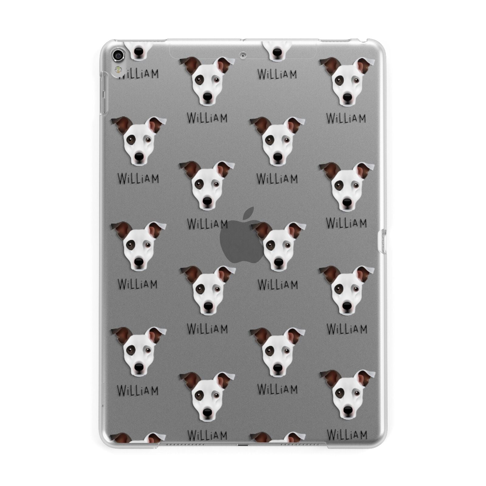 Staffy Jack Icon with Name Apple iPad Silver Case