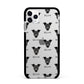 Staffy Jack Icon with Name Apple iPhone 11 Pro Max in Silver with Black Impact Case