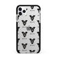 Staffy Jack Icon with Name Apple iPhone 11 Pro Max in Silver with Black Impact Case