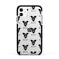 Staffy Jack Icon with Name Apple iPhone 11 in White with Black Impact Case