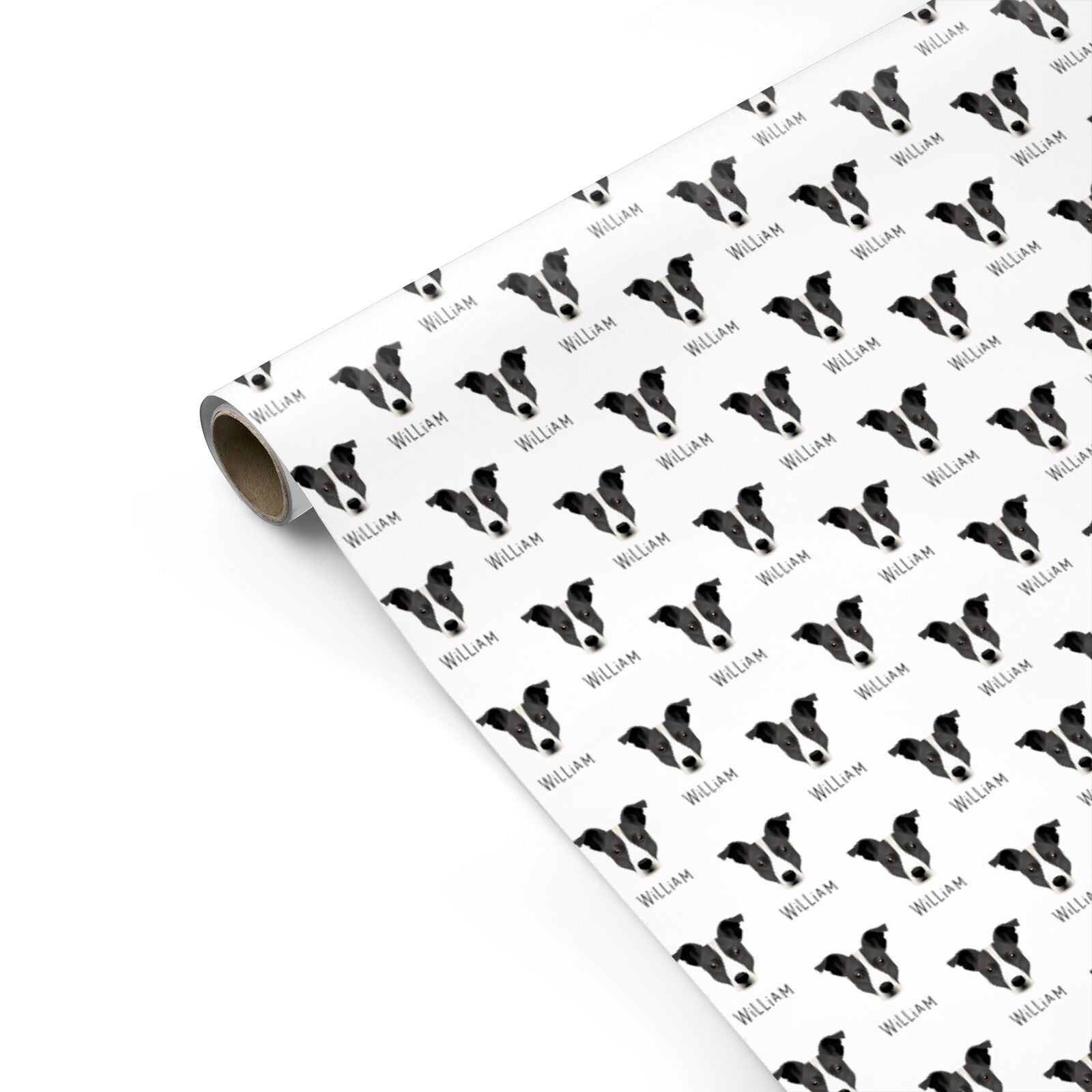 Staffy Jack Icon with Name Personalised Gift Wrap