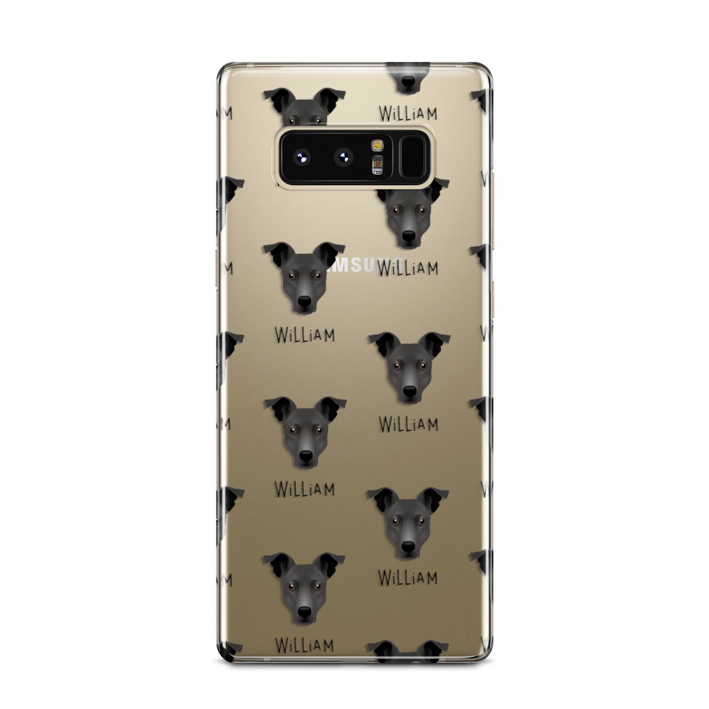 Staffy Jack Icon with Name Samsung Galaxy Note 8 Case