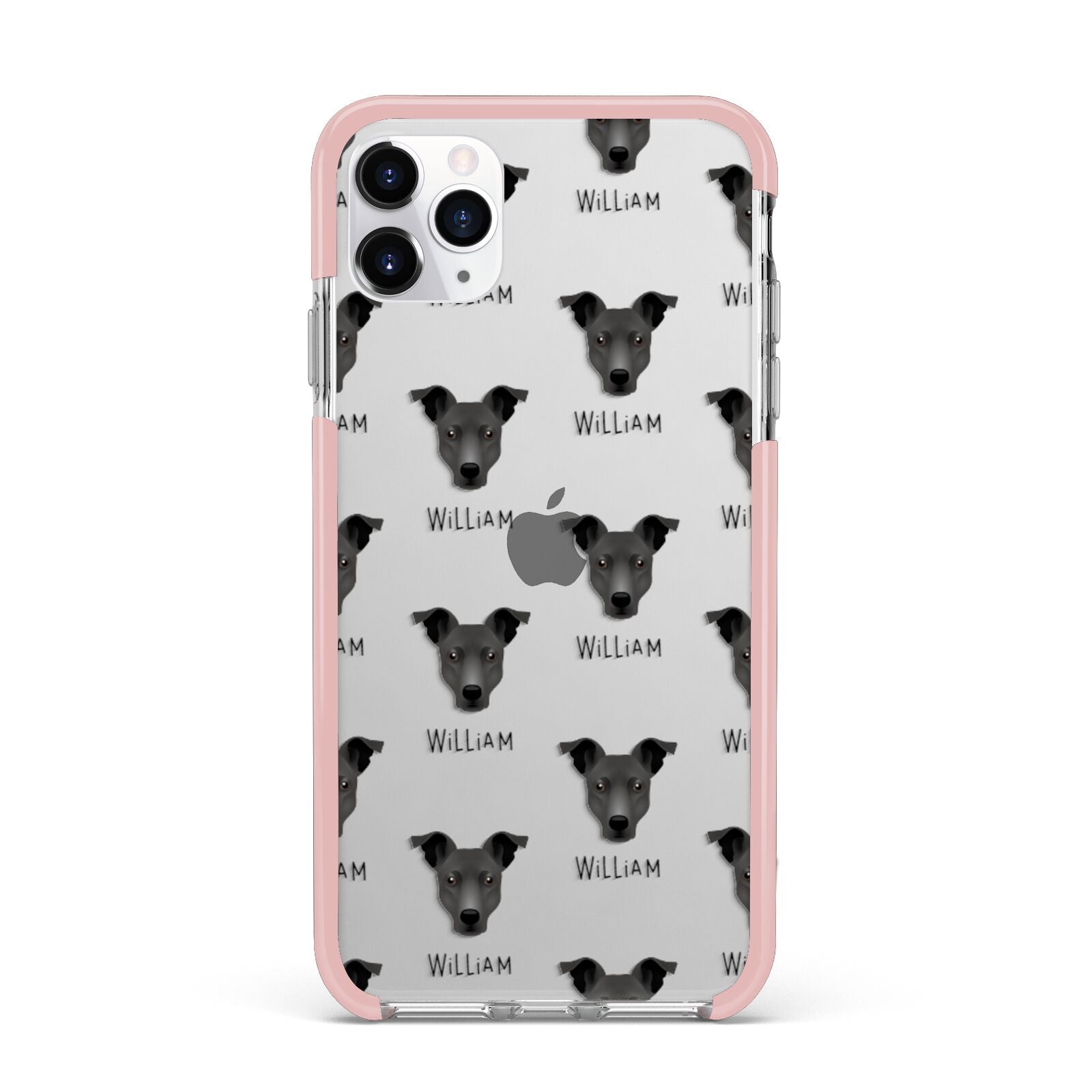 Staffy Jack Icon with Name iPhone 11 Pro Max Impact Pink Edge Case
