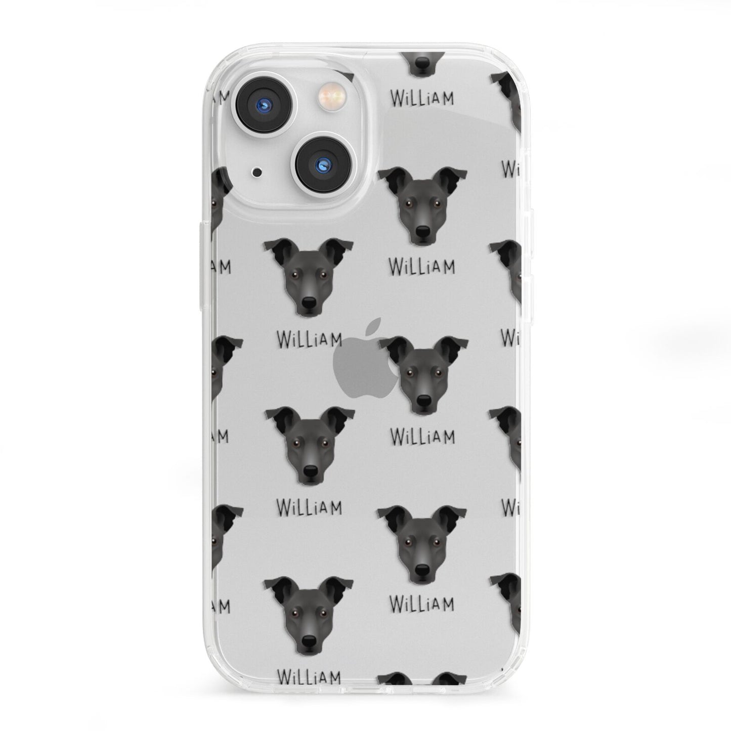 Staffy Jack Icon with Name iPhone 13 Mini Clear Bumper Case