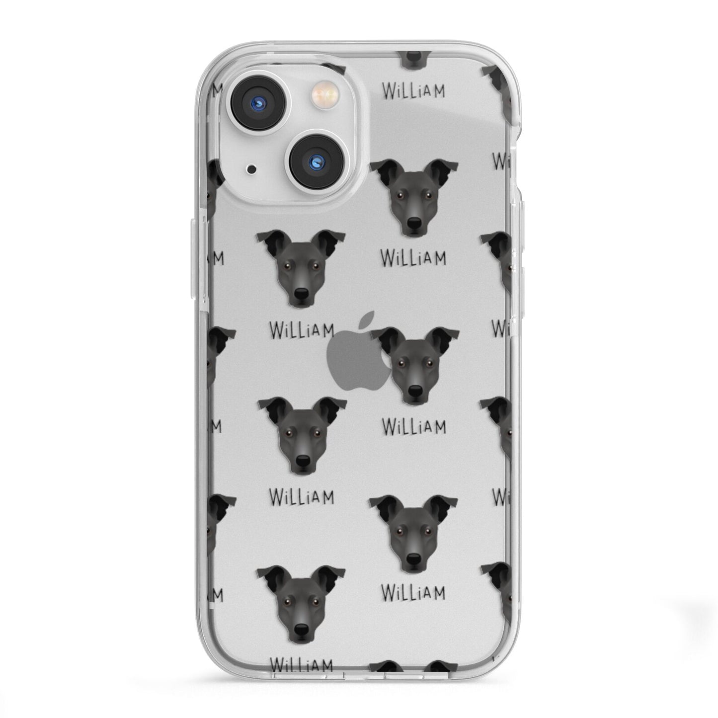Staffy Jack Icon with Name iPhone 13 Mini TPU Impact Case with White Edges