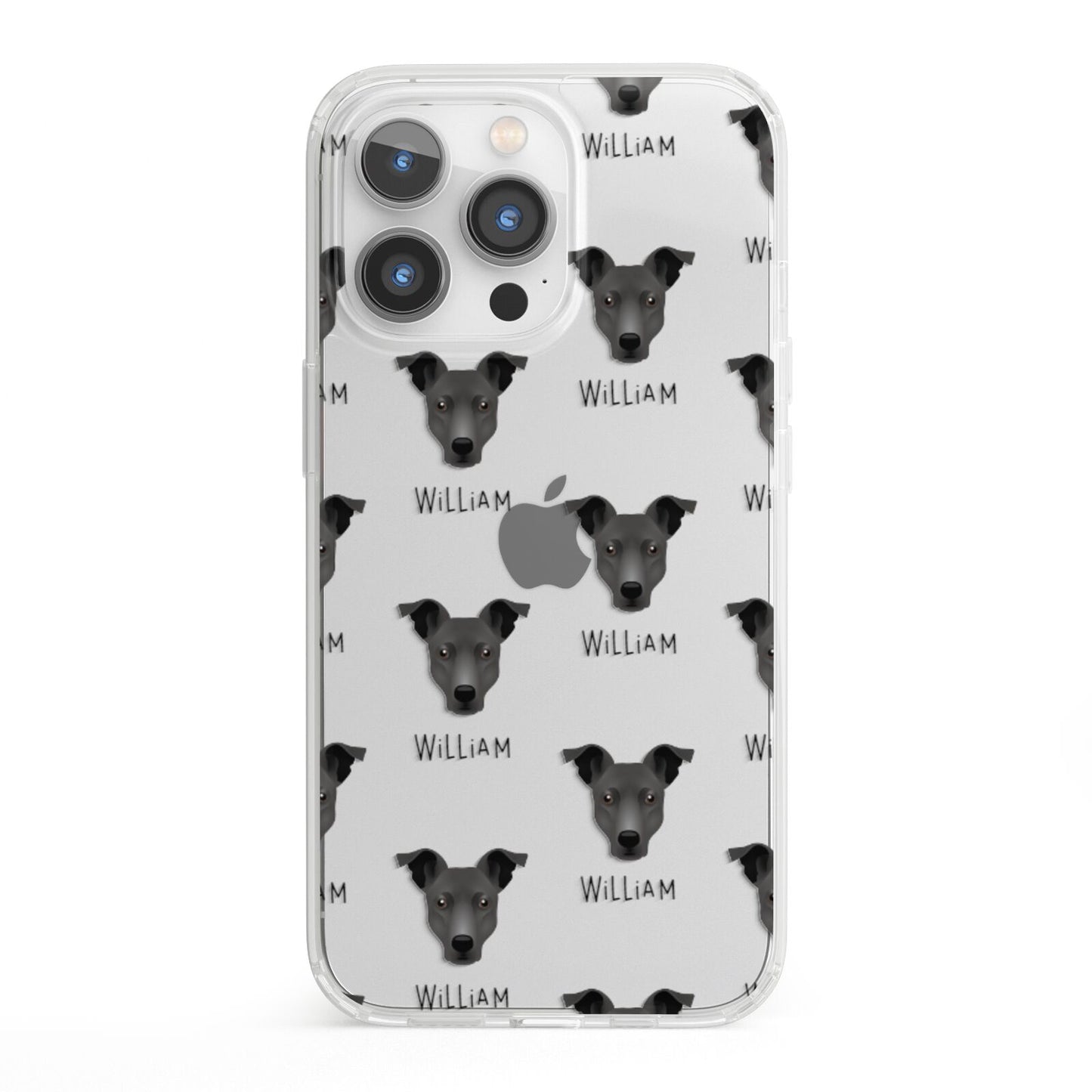 Staffy Jack Icon with Name iPhone 13 Pro Clear Bumper Case